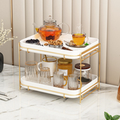 水杯架晾放玻璃杯子双层沥水带托盘家用收纳置物架放茶杯水壶架子