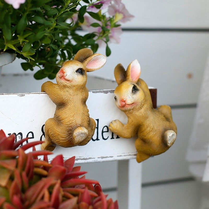花园庭院装饰摆件可爱小兔子装饰品挂饰壁饰露台阳台布置花盆盆挂,家居饰品,户外/庭院摆件,淘宝优惠券,粉丝福利购,淘宝优惠卷