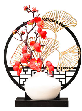 新中式玄关软装饰品家居客厅电视柜酒柜中式摆件开业乔迁新居礼物