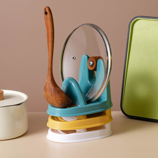 厨房锅盖收纳架台面坐式多用架子放锅神器支架家用立式汤勺置物架