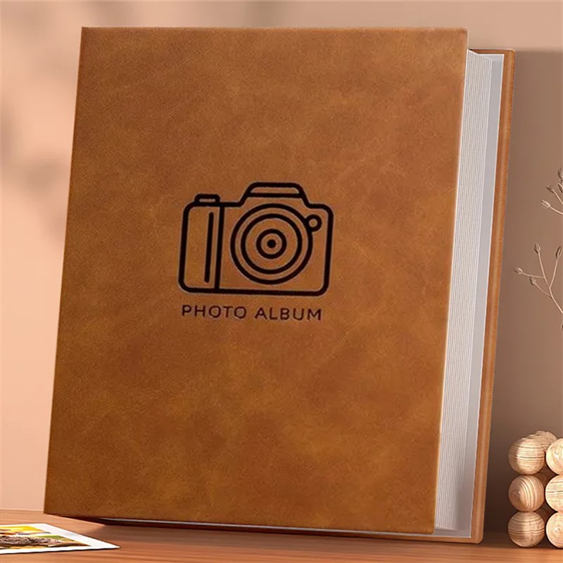 5678寸相册本家庭纪念册皮质大容量照片塑封收纳本横竖混合插页式
