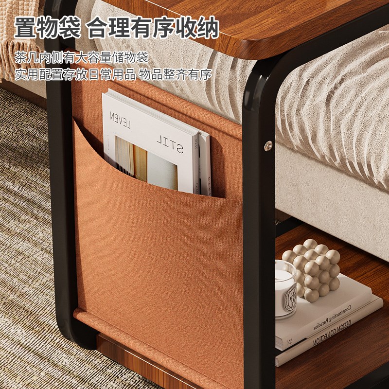 小茶几可移动边几卧室床头床边桌迷你小桌子带轮小推车简易置物架