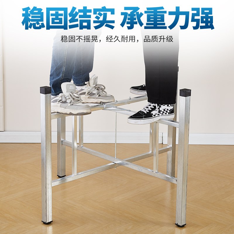 简易大圆桌架可折叠桌腿支架桌脚餐桌架子折叠桌腿桌架加厚桌脚架