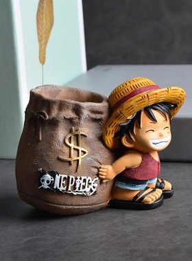 毕业送礼男生女生路飞小夜灯桌面台灯装饰笔筒收纳摆件儿童生日