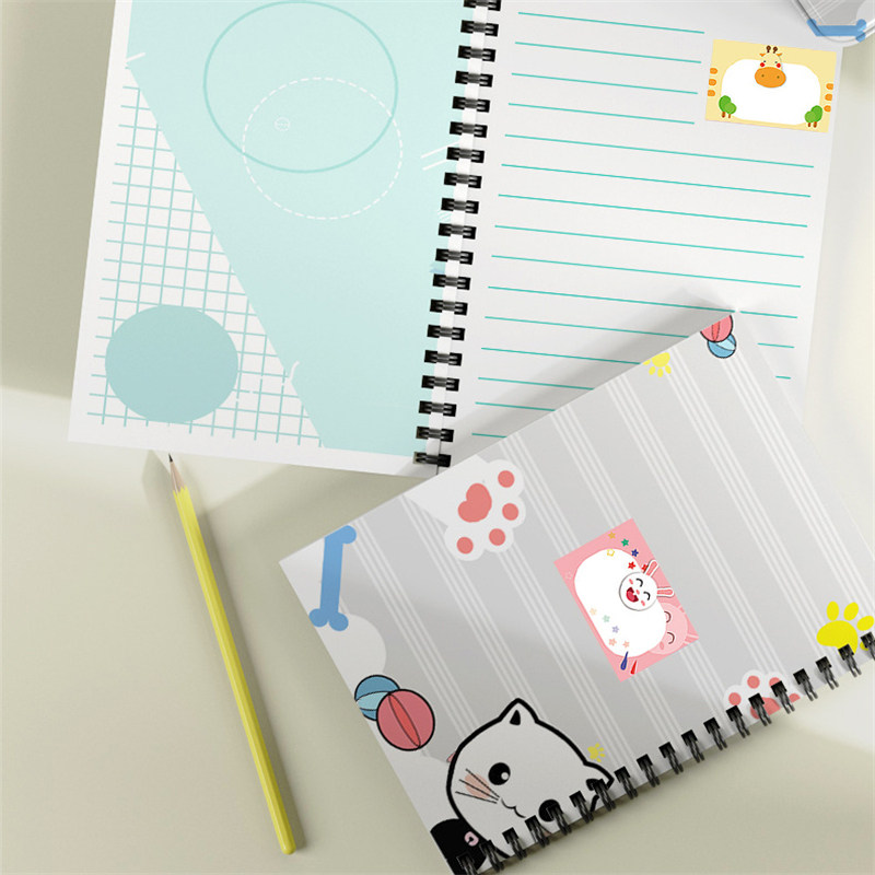 350张/卷卡通手写学生姓名贴幼儿园班级名字贴纸标签防水储标记贴