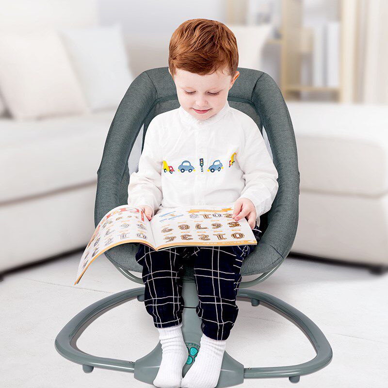 哄娃新生婴儿电动摇椅 幼儿安抚摇篮 宝宝可躺可坐靠背可调摇摇椅