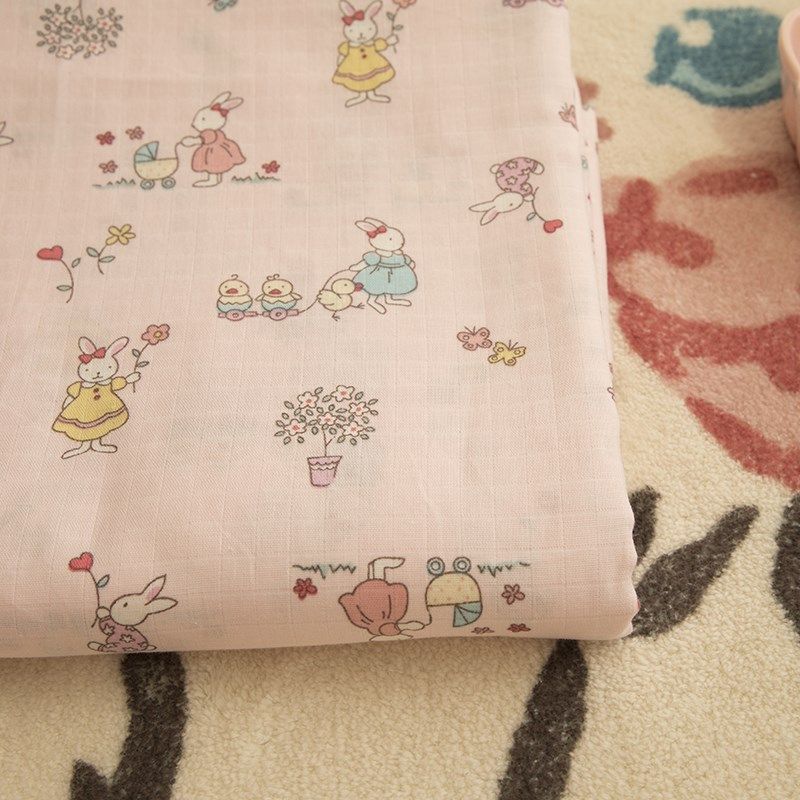 【宅姿势】双层纱 粉嫩小兔子 纯棉A类单品单人被套 全棉可爱BJ,床上用品,被套,淘宝优惠券,粉丝福利购,淘宝优惠卷