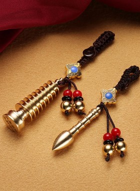 恩泽殿黄铜九层文昌塔和笔挂件朱砂金榜题名礼物工艺品摆件钥匙扣