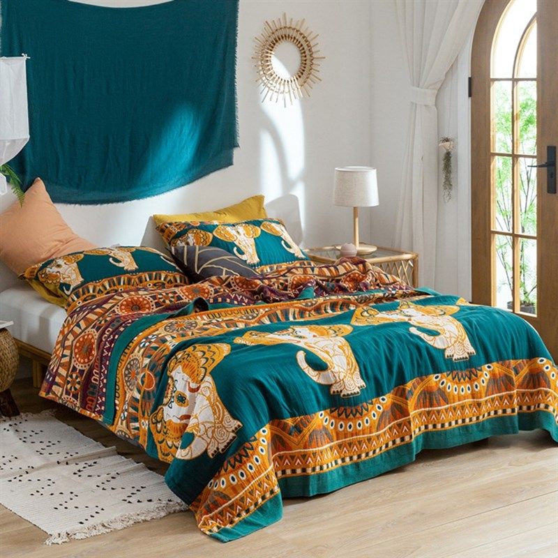 纯棉五层纱布毛巾被双人欧式床盖全棉厚床单柔软透气双面两用毯子,床上用品,床盖,淘宝优惠券,粉丝福利购,淘宝优惠卷