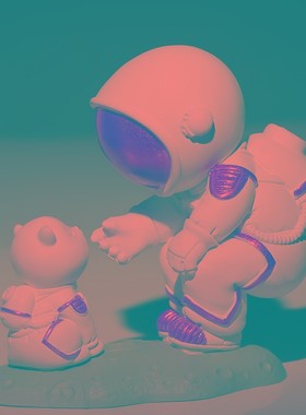 创意太空人宇航员男女生家居桌面汽车载蛋糕装饰摆件节生日礼物品