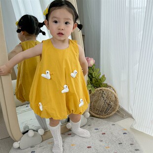 女童夏装连衣裙婴儿裙子2024新款儿童宝宝裙子夏季可爱超萌公主裙