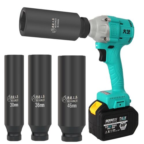 1/2加长套筒电动起子小气动扳手加深120m160mm木工架子工大飞加长