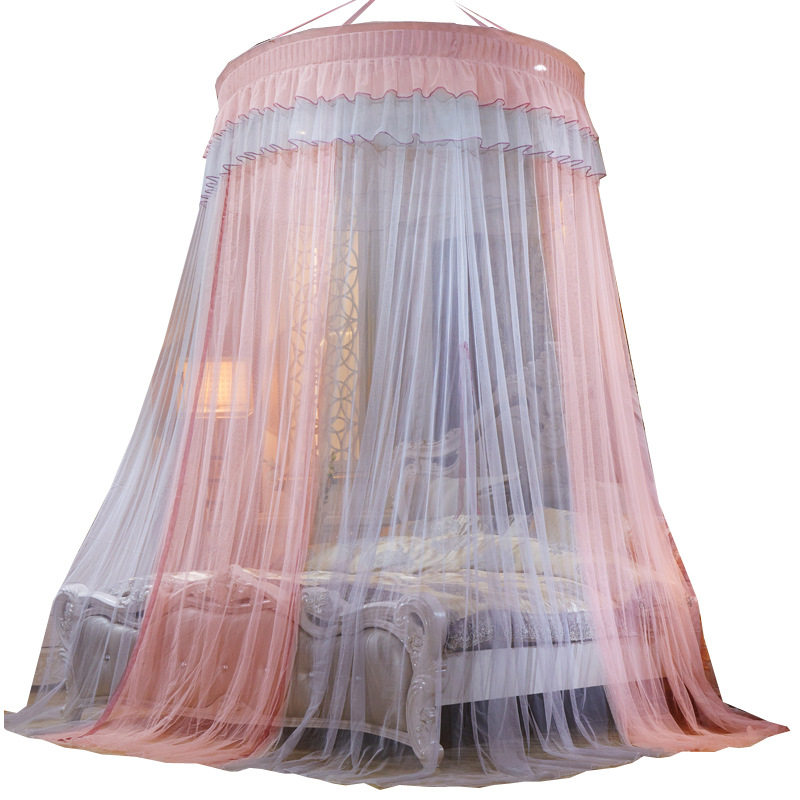 加宽加大吊顶蚊帐 圆顶公主风落地送吸盘粘勾大床拼小床大号2.5米