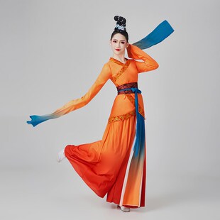 中国风民族服装 桃李杯俑梦演出服少儿水袖 舞表演服古典舞飘逸女款