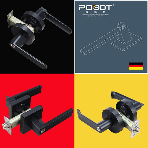 卫生间卧室木门锁家用通用型房间门单舌球形门锁改装三杆式执手锁