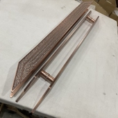 现代中式 木门酒店推拉把手定制 玻璃门把手大门拉手红古铜新款