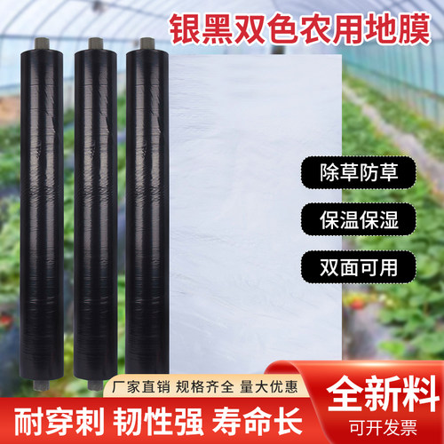色银黑地膜农用地膜果树园保温反光大棚膜银灰保湿除草银地膜