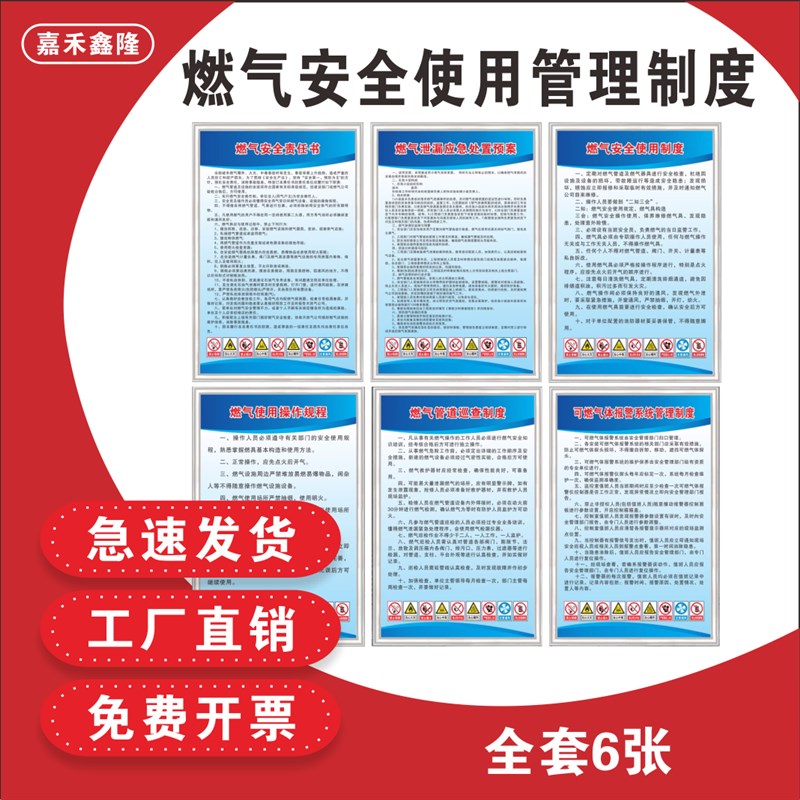 新燃气管理制度标牌上墙安全责任书燃气泄漏应急处置预案管道巡