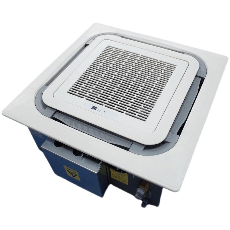 卡式风机盘管嵌入吊顶中央空调水冷暖两用四八面出风天花机组新风