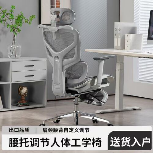 体工学椅舒适久坐躺电竞椅电脑腰升降办公座椅