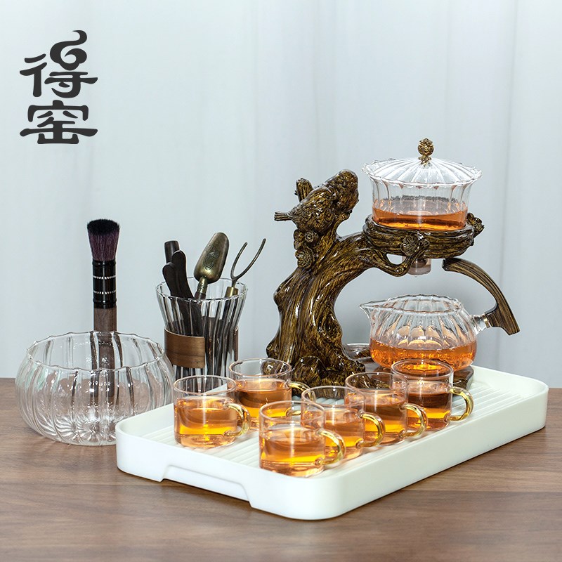 得窑 喜上眉梢自动茶具 懒功夫装办公室会客创意茶具