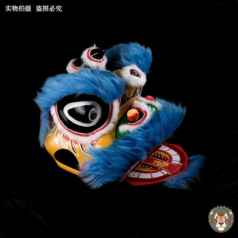 舞狮儿童寸9寸国潮风舞狮子舞狮头幼儿表演道具舞狮子头摆件