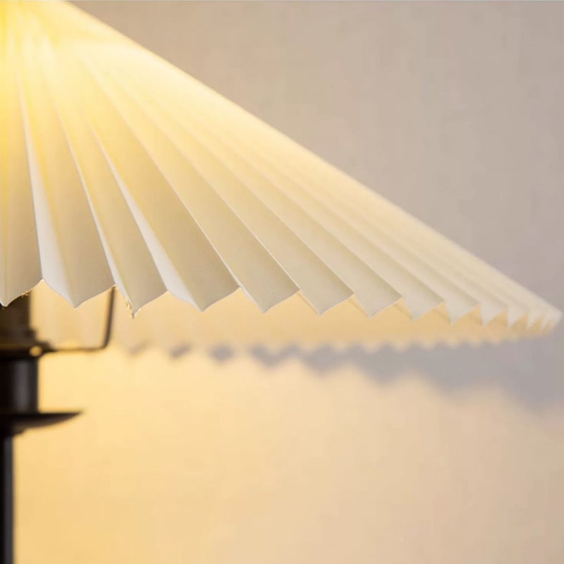 全光谱护眼百褶落地灯客厅卧室沙发旁落地台灯法式床头氛围台灯