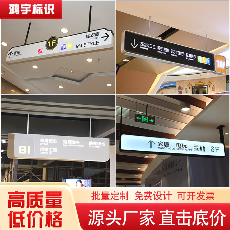 吊牌灯箱商场龙门地下车库出入口地铁护士站面发光指示牌