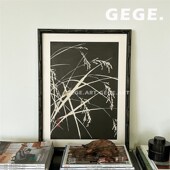 麦穗GeGe中古风客厅法式 复古沙发背景墙挂画装 饰画高级感画