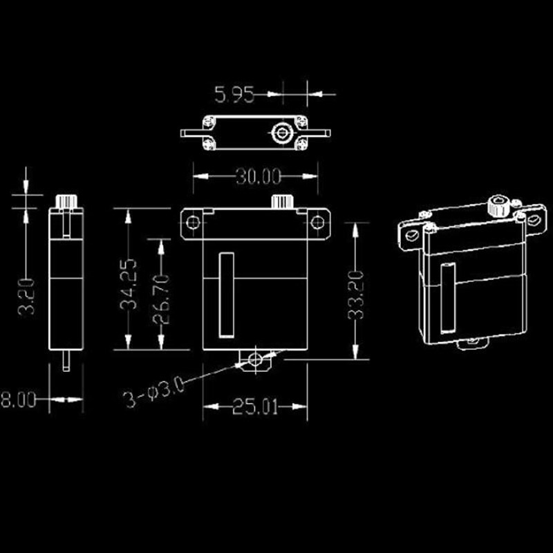 kg2g高压空心杯CL5W全金属数字滑翔机固定翼扁超薄翼舵机