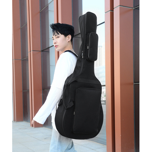 亚麻混纺加厚加大防水寸寸木吉他包 民谣吉他袋肩背带