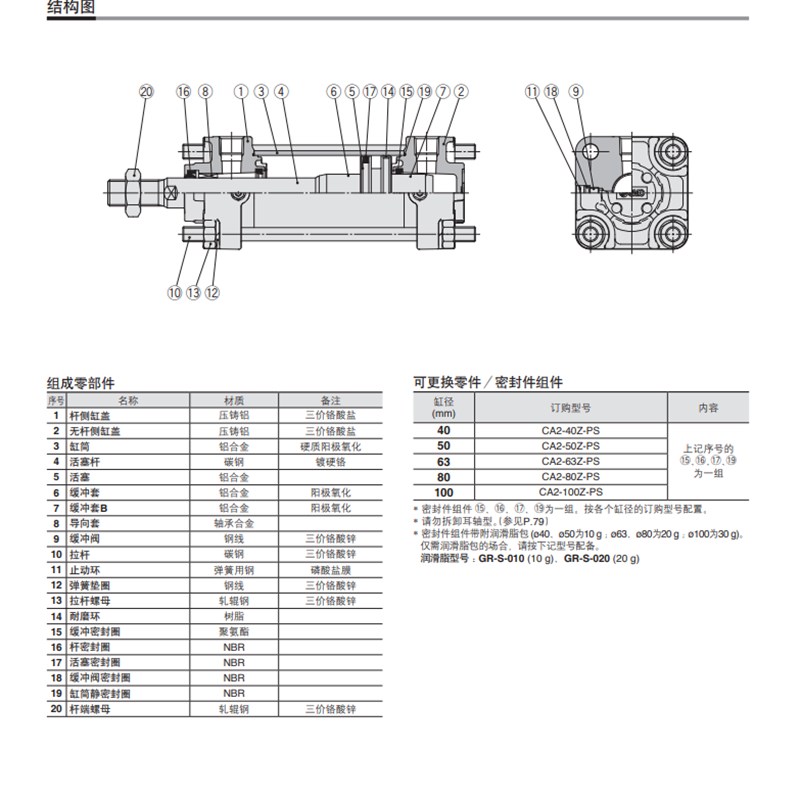 韩国意新泰克ITC气缸IM B- 0   5  55 0 75 100