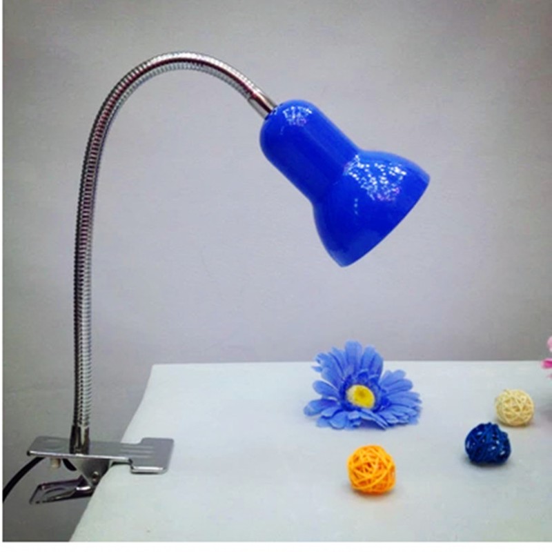 E27螺口LED金属夹子台灯床头卧室护眼写字工作阅读补光灯夹式电脑