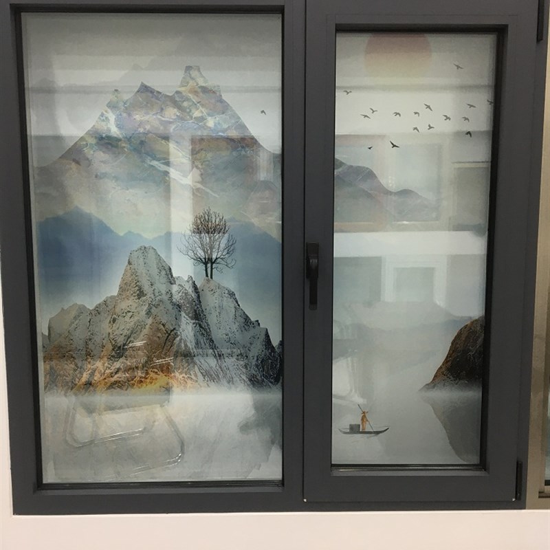 天津海螺75系统窗断桥铝框扇平齐90型密封窗纱一体平齐系统窗