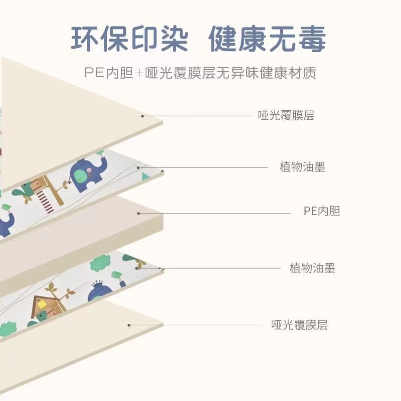 宝宝爬行垫加厚无毒无味爬爬垫整张家用可折叠防潮隔凉地垫游戏毯