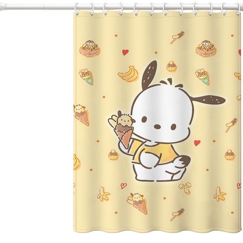 帕恰狗卡通爱浴帘防水防霉加厚免打孔浴室淋浴挡水帘隔断帘儿童