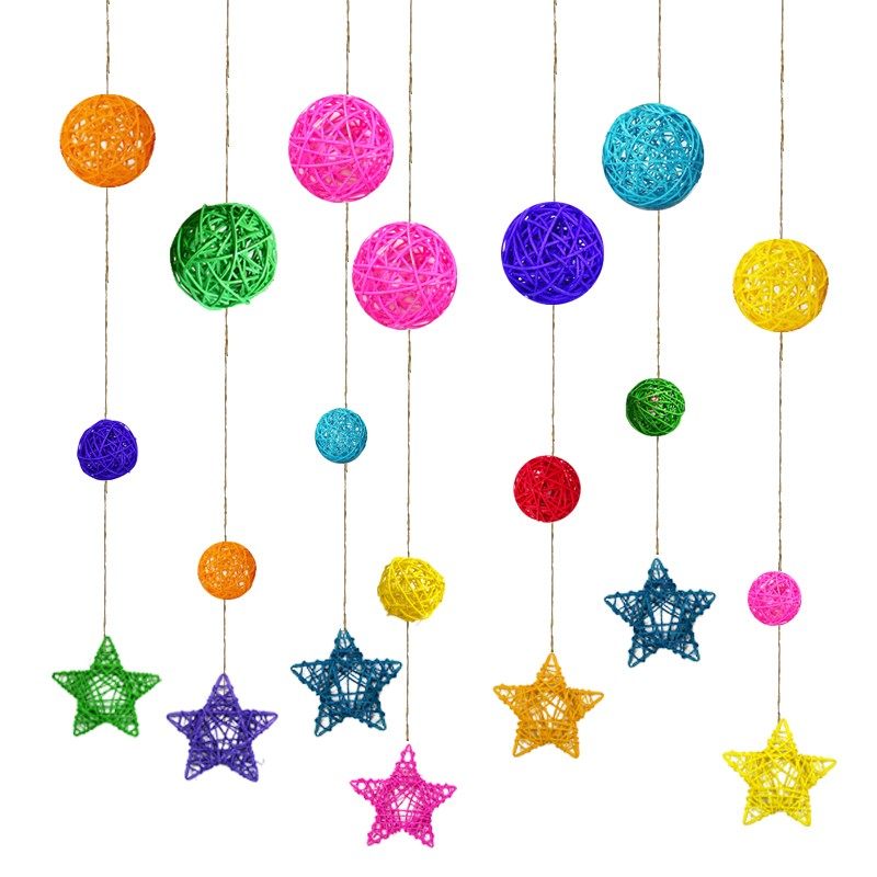 幼儿园空中吊饰教室走廊挂饰室内装饰班级创意环境布置彩球藤编,家居饰品,吊饰/挂饰,淘宝优惠券,粉丝福利购,淘宝优惠卷