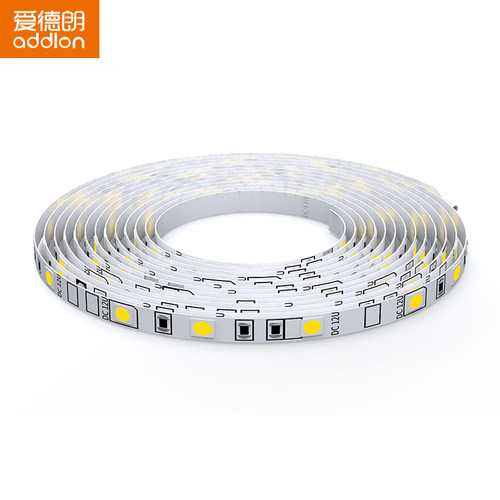 爱德朗led灯带12v贴片客厅家用车用柜台装饰软灯条自粘低压灯带