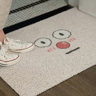 【入户】认真丝圈地垫  玄关专用脚垫家用地毯防滑耐磨 表情包