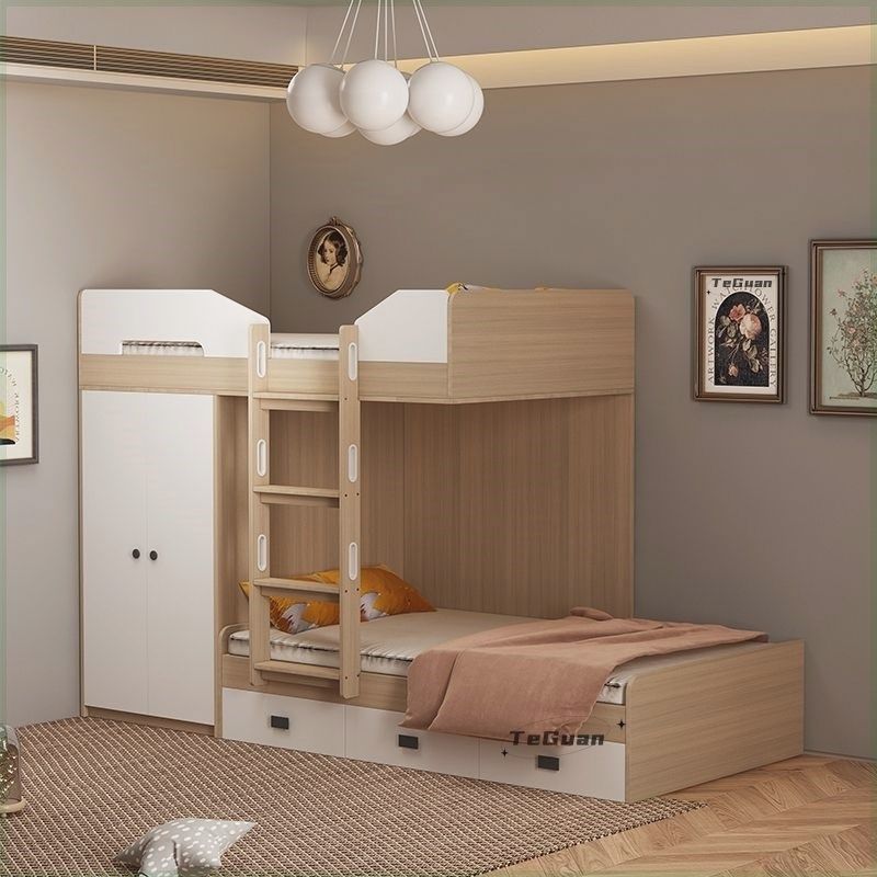 定制交错式上下铺床双层床多功能儿童房小户型子母床榻榻米组合床,住宅家具,高低/子母床,淘宝优惠券,粉丝福利购,淘宝优惠卷