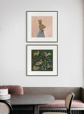 丘山生活 小众艺术装饰画 民宿咖啡馆小清新风格挂画卧室玄床头画