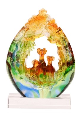 琉璃羊摆件三阳开泰招财工艺品家居饰品装饰客厅摆件生日乔迁礼物