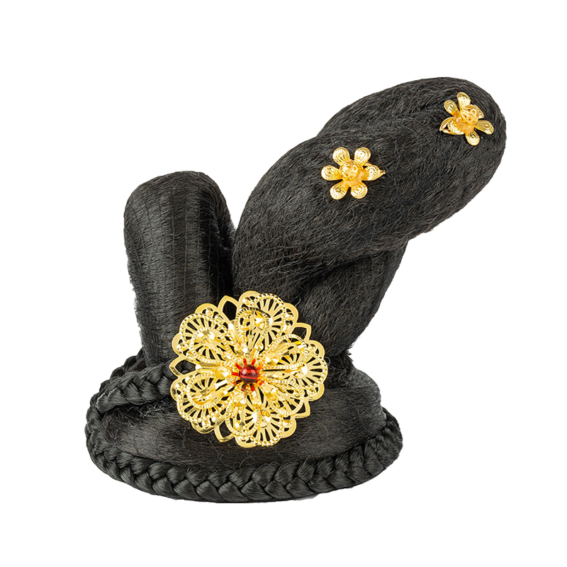 古装汉服假发儿童飞天敦煌仙女发髻古风唐风发包头饰发饰舞台表演