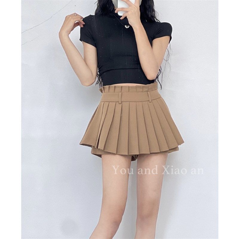 芭蕾少女 白色百褶裙女夏半身裙短裙裙裤小个子显腿长防走光裙子,女装/女士精品,半身裙,淘宝优惠券,粉丝福利购,淘宝优惠卷