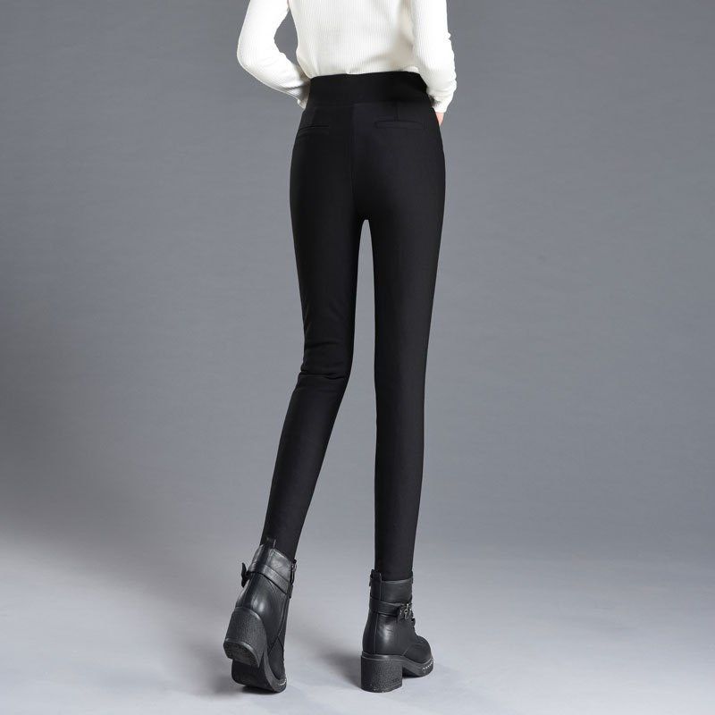 羽绒裤女外穿高腰弹力小脚修身显瘦加厚保暖打底棉裤防寒零下30度