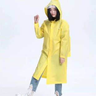 男女成人长款大帽檐雨衣大童学生风衣式透明水晶雨披带防雨书包罩