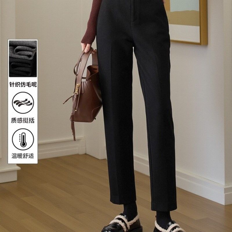 娅丽达灰色直筒裤弹力烟管裤女秋冬休闲裤子2024新款小个子西装裤,女装/女士精品,休闲裤,淘宝优惠券,粉丝福利购,淘宝优惠卷