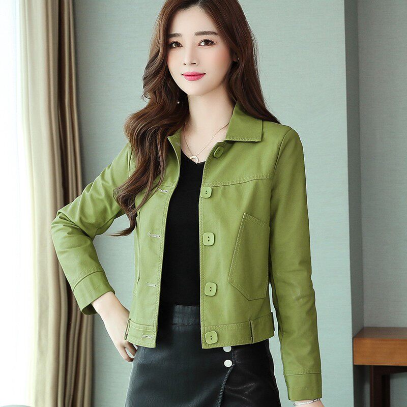 皮衣女短款小宽松休闲加夹棉皮夹克皮外套2021秋冬装新款修身上衣