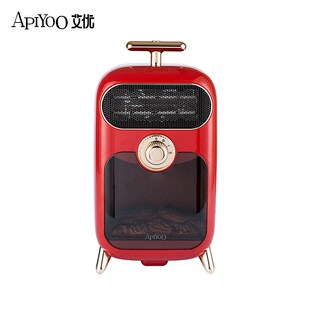 apiyoo艾优复古电暖气取暖器家用节能省电陶瓷加热客厅卧室暖风机