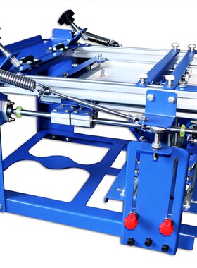 烟台天久006595SPE-E级QM1012型曲面丝印机手动丝网印刷机丝印台